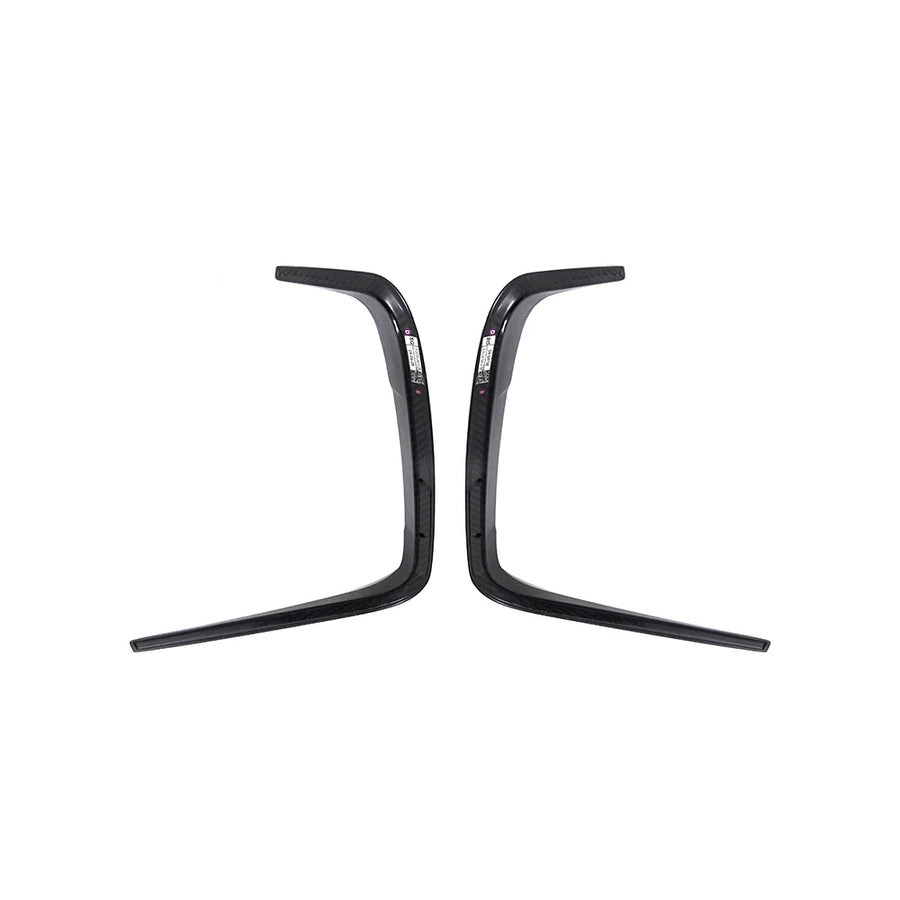 SooQoo BMW M8 F91 F92 Rear Bumper Inserts In Gloss Carbon Fibre