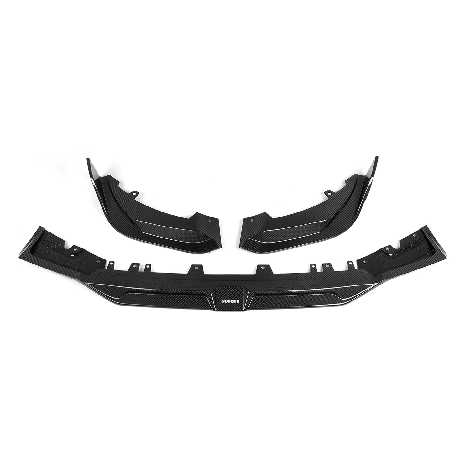 BMW X3M F97 LCI Carbon Fibre 3-Piece Front Lip By SooQoo - Disassembled
