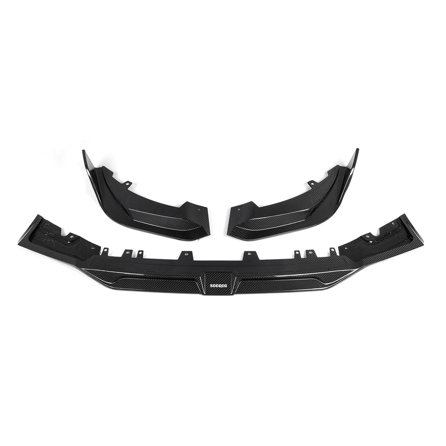 BMW X3M F97 LCI Carbon Fibre 3-Piece Front Lip By SooQoo - Disassembled