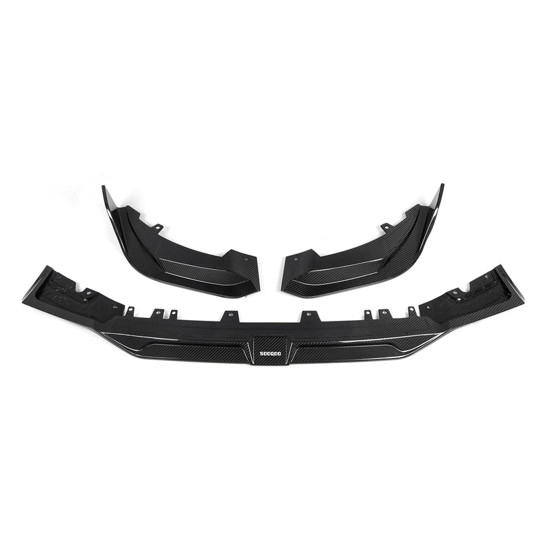 BMW X3M F97 LCI Carbon Fibre 3-Piece Front Lip By SooQoo - Disassembled