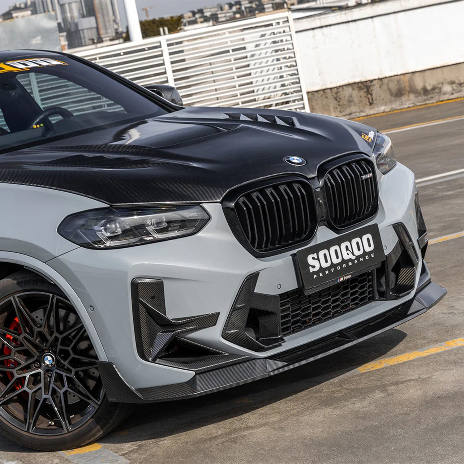 SooQoo X3M & X4M LCI SQ‑B Gloss Carbon Fibre Front Lip