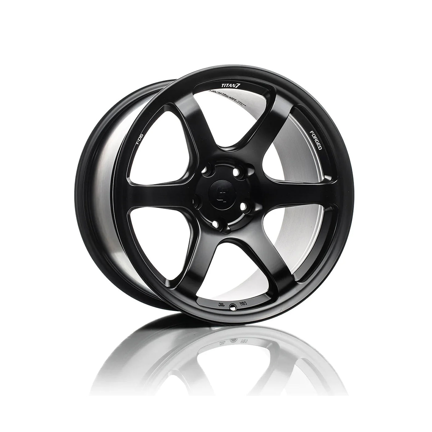 Titan 7 T-D6E Forged 6 Spoke Alloy Wheels In Machine Black