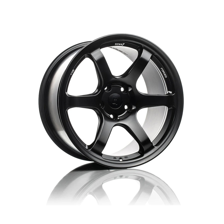 Titan 7 T-D6E Forged 6 Spoke Alloy Wheels In Machine Black