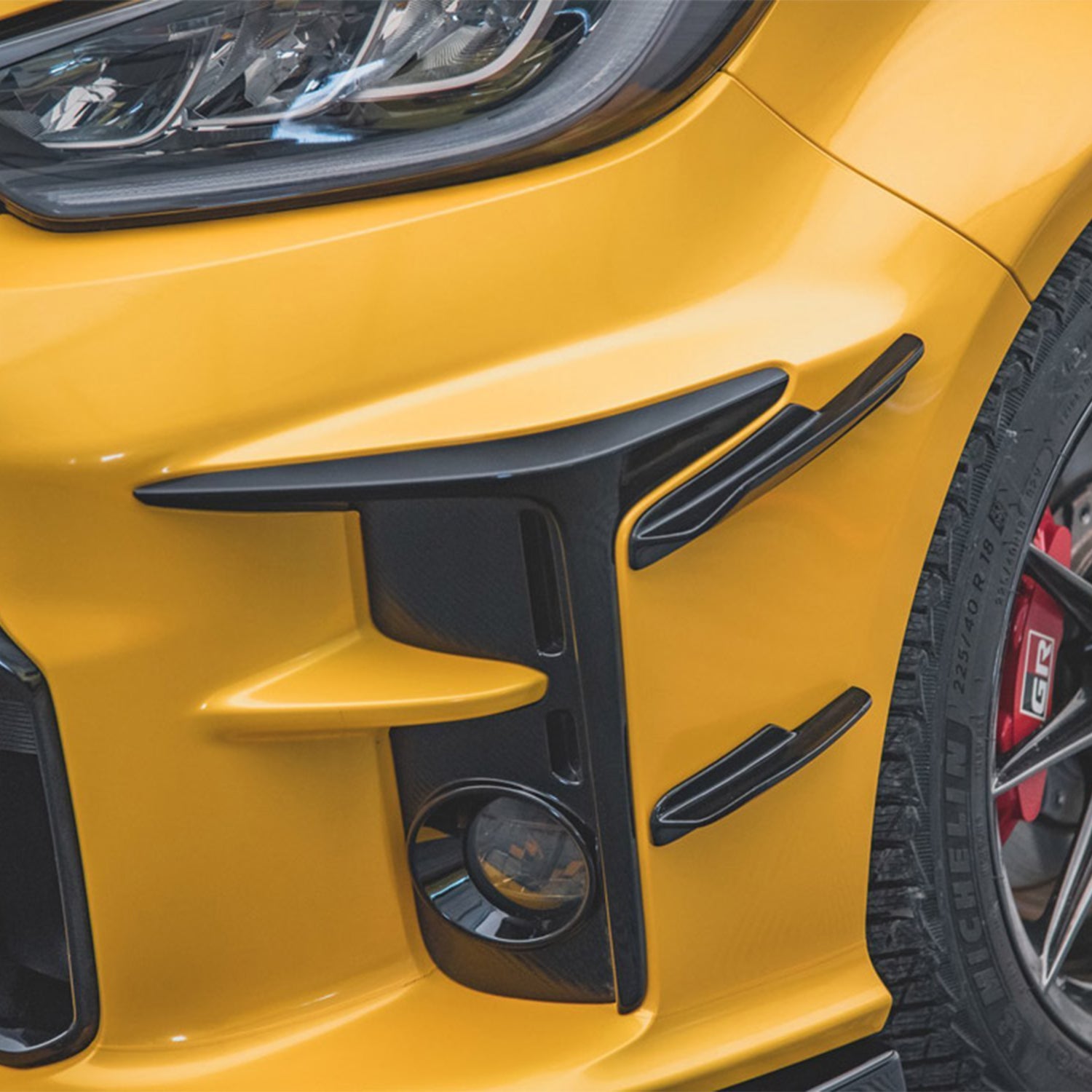 Maxton Design Gloss Black Front Canards For Toyota GR Yaris