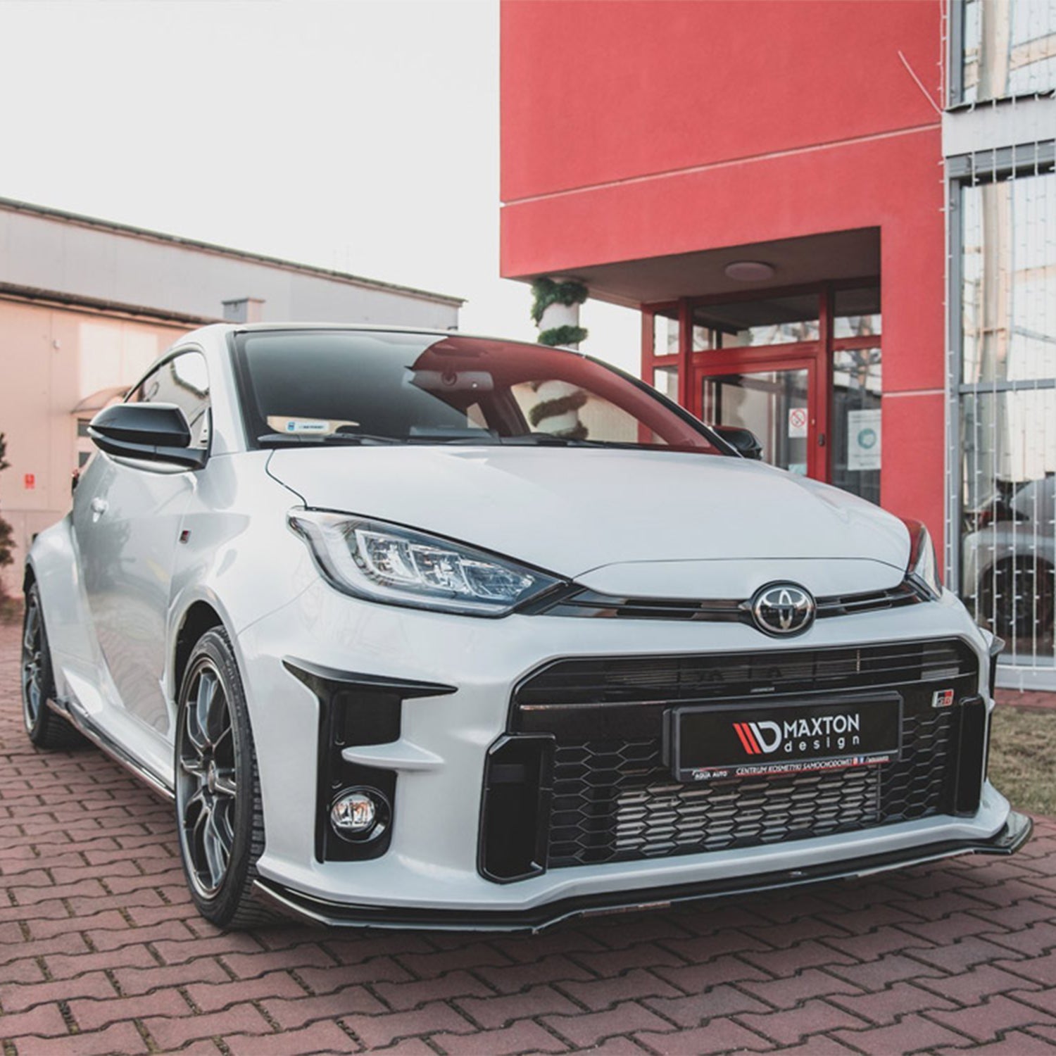 Maxton Design Gloss Black Front Lip V1 For Toyota GR Yaris