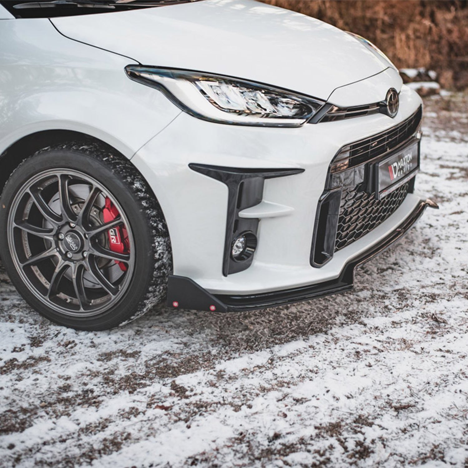 Maxton Design Gloss Black Front Lip V3 For Toyota GR Yaris
