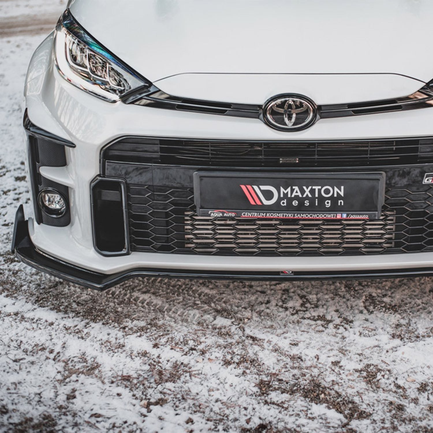 Maxton Design Gloss Black Front Lip V3 For Toyota GR Yaris