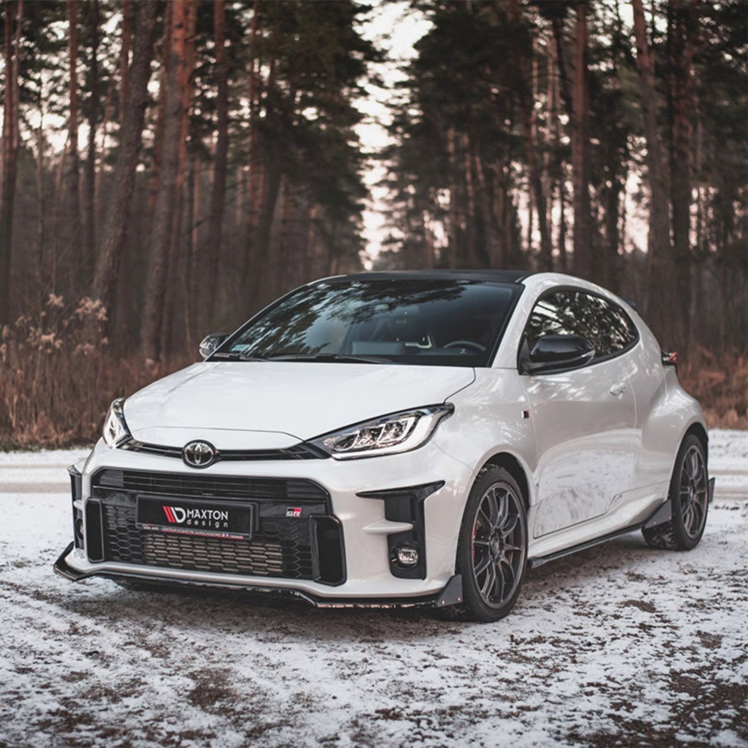 Maxton Design Gloss Black Front Lip V3 For Toyota GR Yaris