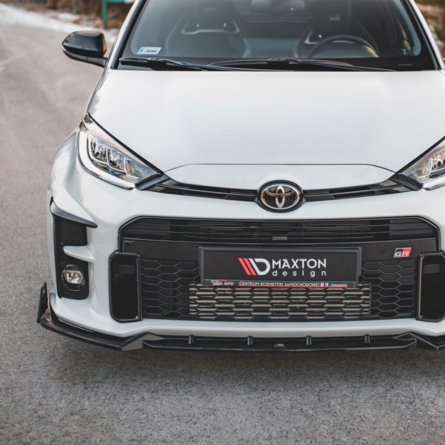 Maxton Design Gloss Black Front Lip V2 For Toyota GR Yaris