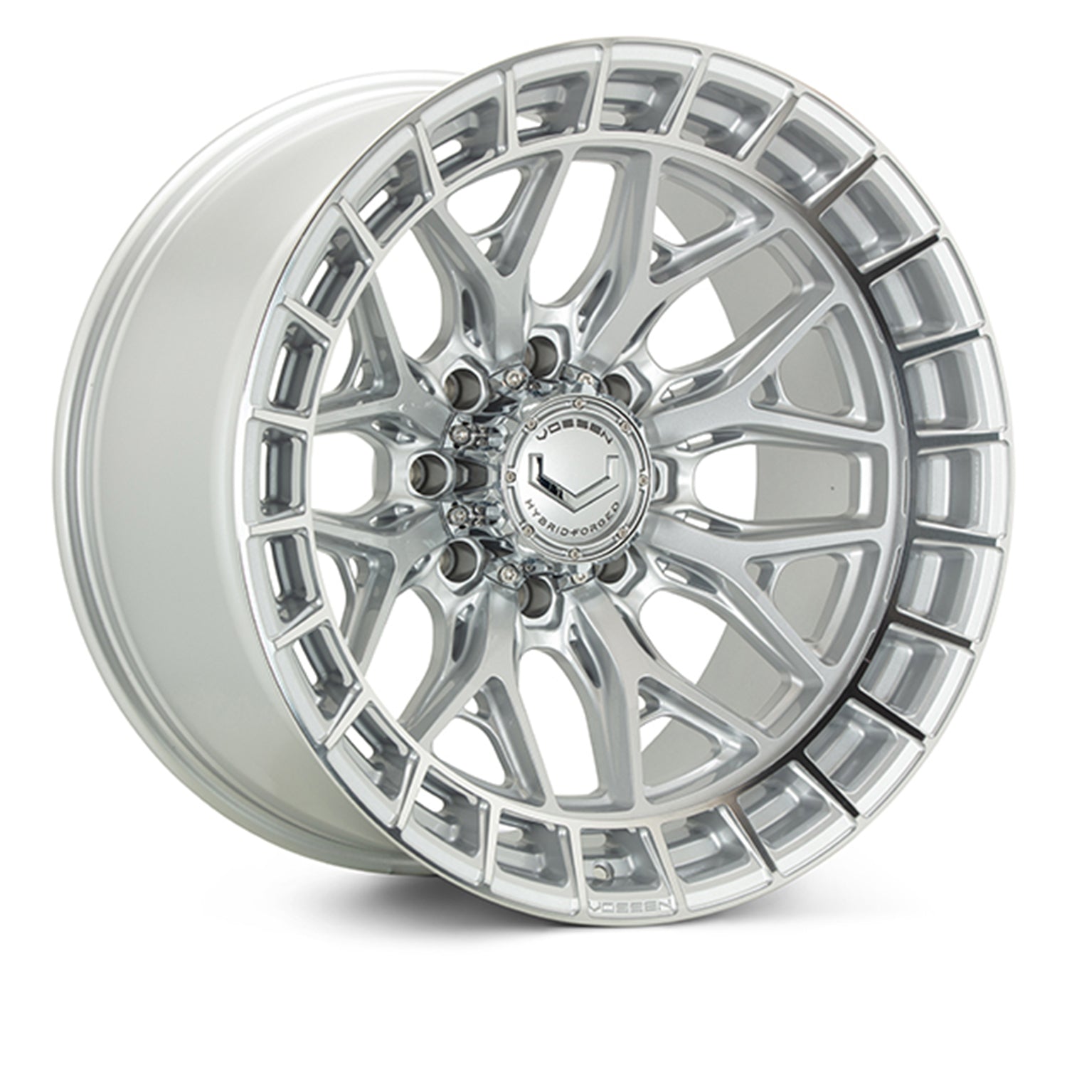 Vossen HFX-1 Forged Alloy Wheels In Silver Polished (8-Lug)