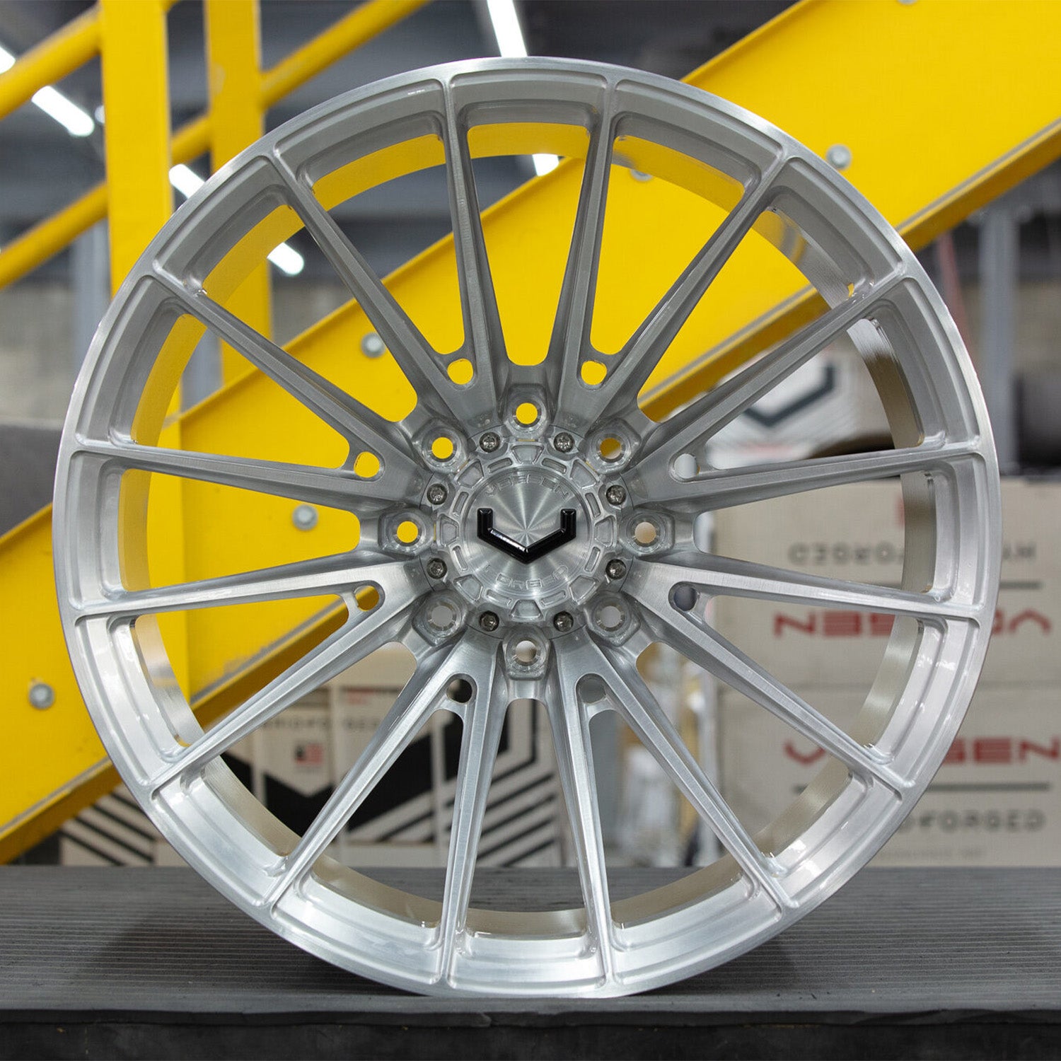Vossen VFX-01 Forged Alloy Wheels In Brushed Gloss Clear