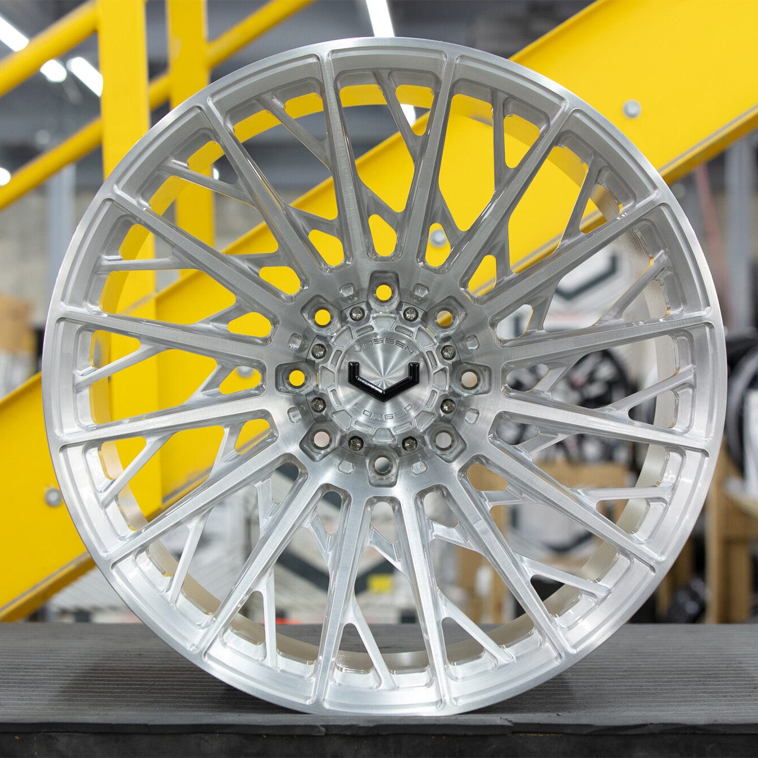 Vossen VFX-02T Forged Alloy Wheels In Brushed Gloss Clear