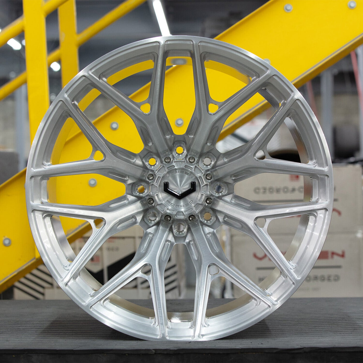 Vossen VFX-03 Forged Alloy Wheels In Brushed Gloss Clear