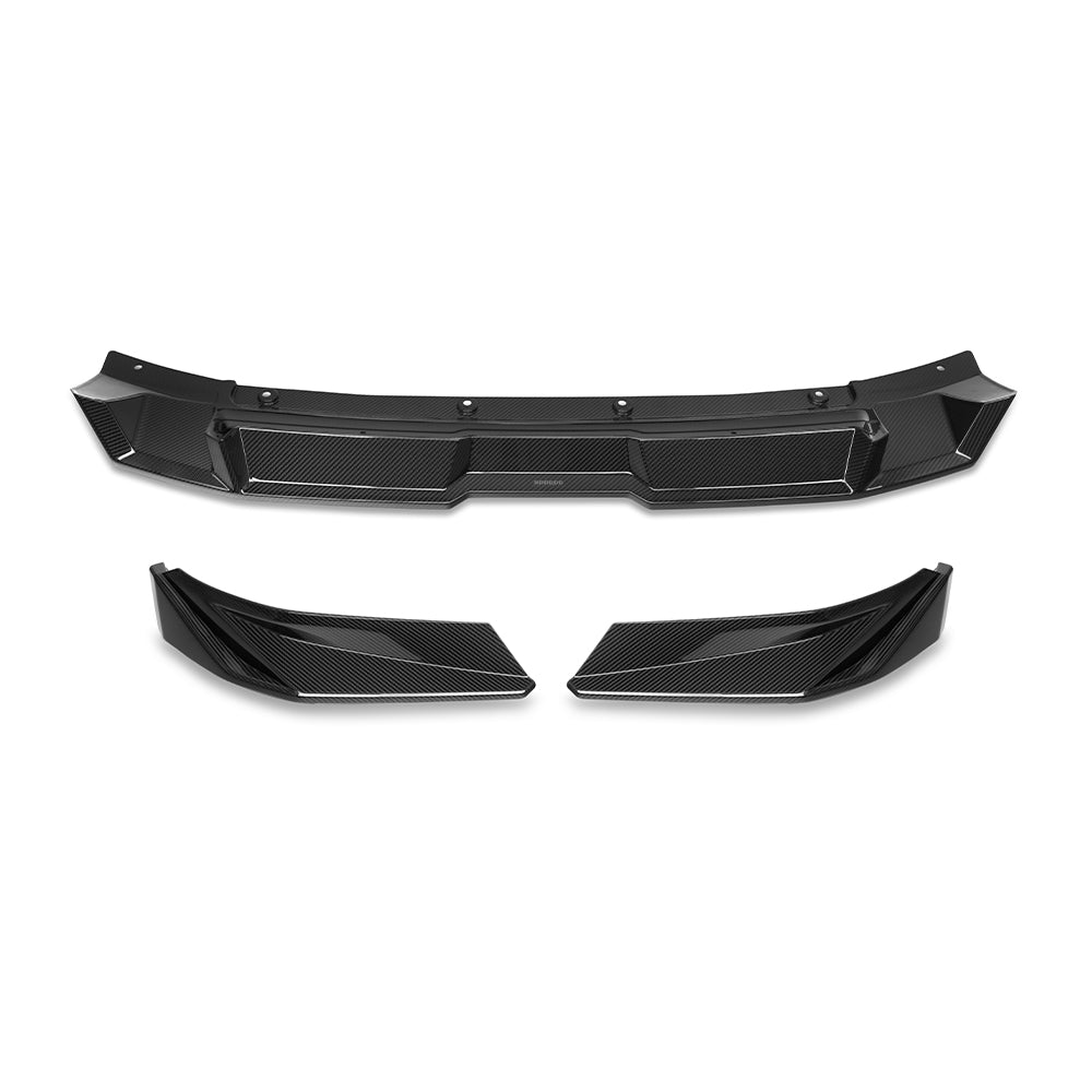 SooQoo BMW G09 XM Front Splitter In Gloss Carbon Fibre