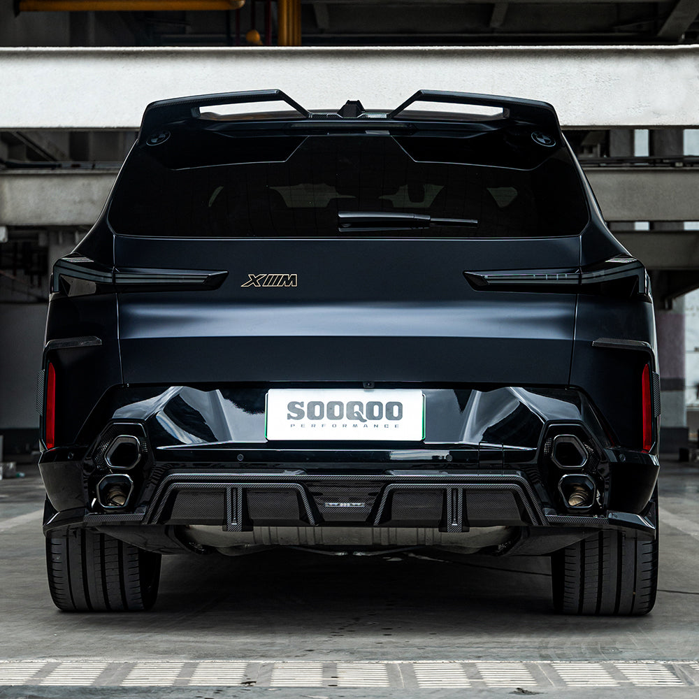 SooQoo BMW G09 XM Rear Diffuser In Gloss Carbon Fibre