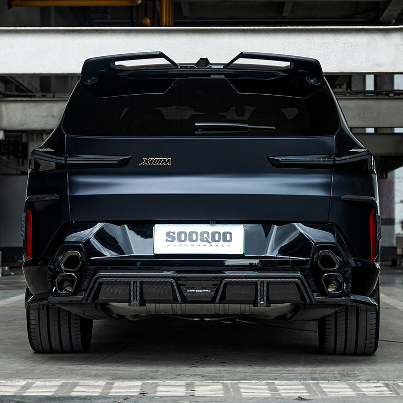 SooQoo BMW G09 XM Rear Diffuser In Gloss Carbon Fibre