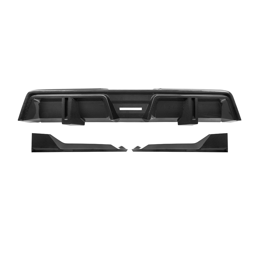 SooQoo BMW G09 XM Rear Diffuser In Gloss Carbon Fibre