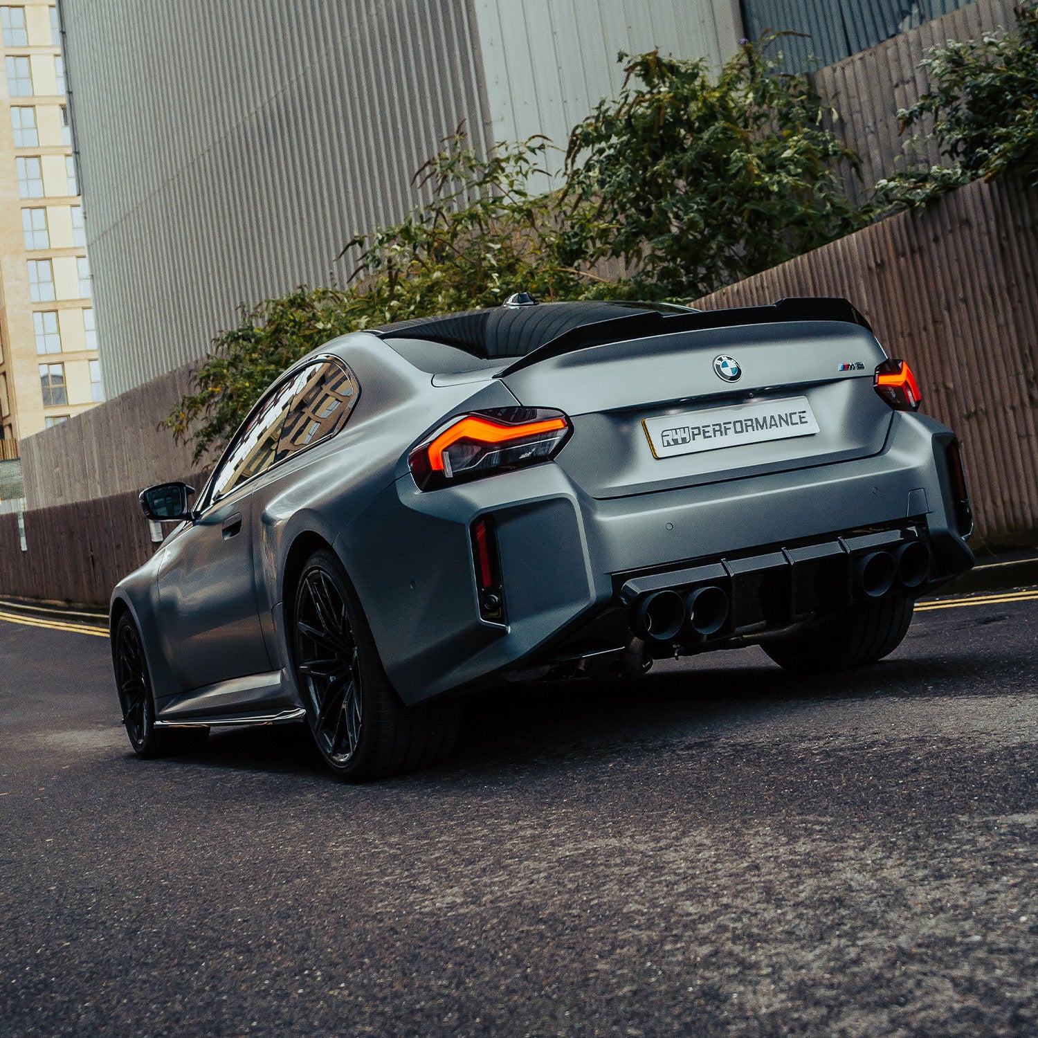 ZAERO Design BMW G87 M2 EVO-S Gloss Black Body Kit Fitted On Grey Car