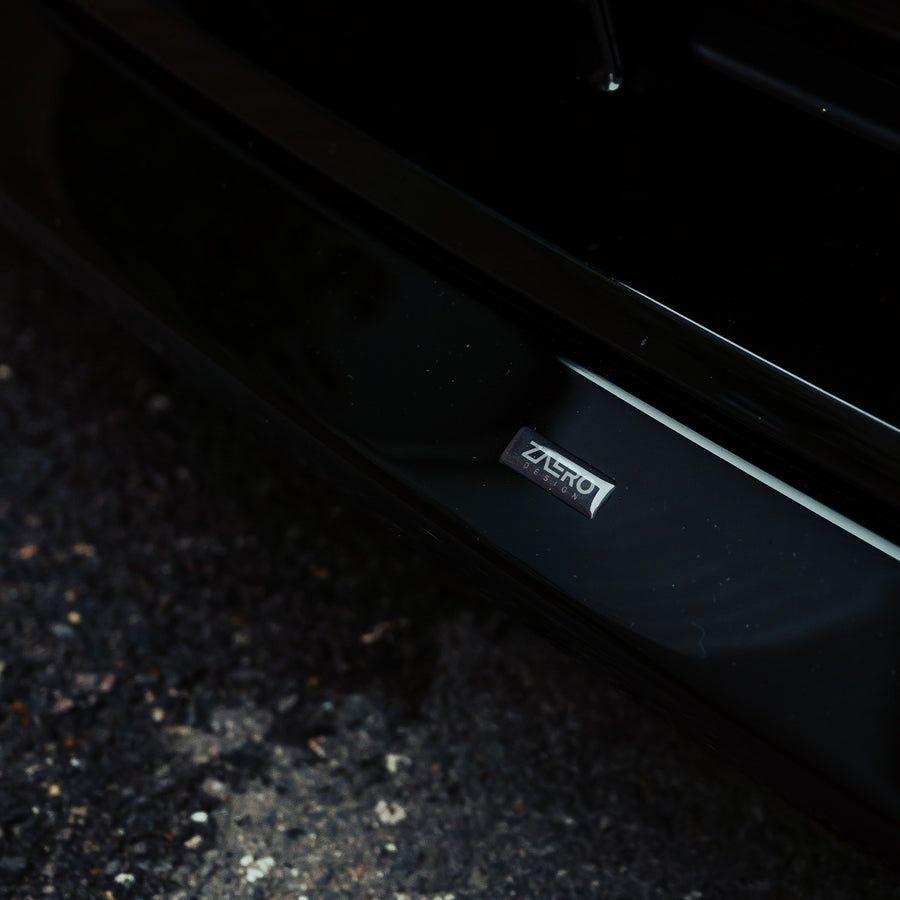 ZAERO Design BMW G87 M2 EVO-S Gloss Black Front Splitter On Grey Car
