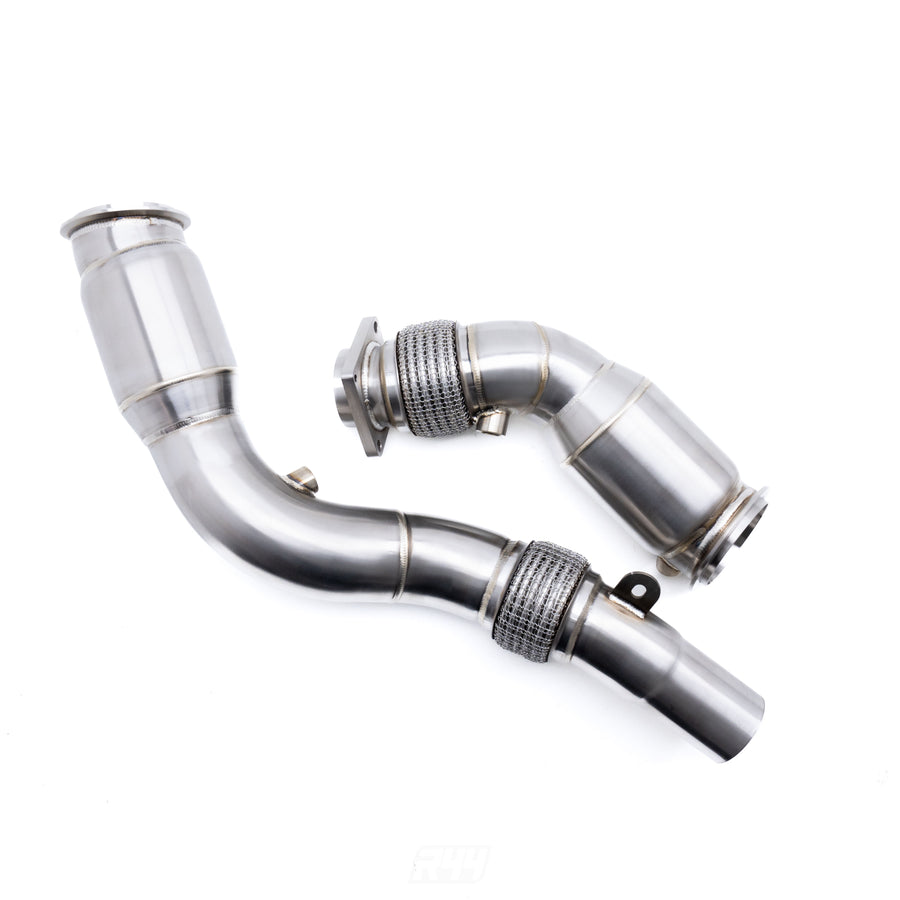 Deep Tone Industries BMW F80 M3, F82 M4 & F87 M2 Competition S55 Exhaust 200 Cell Sports Cat Downpipes