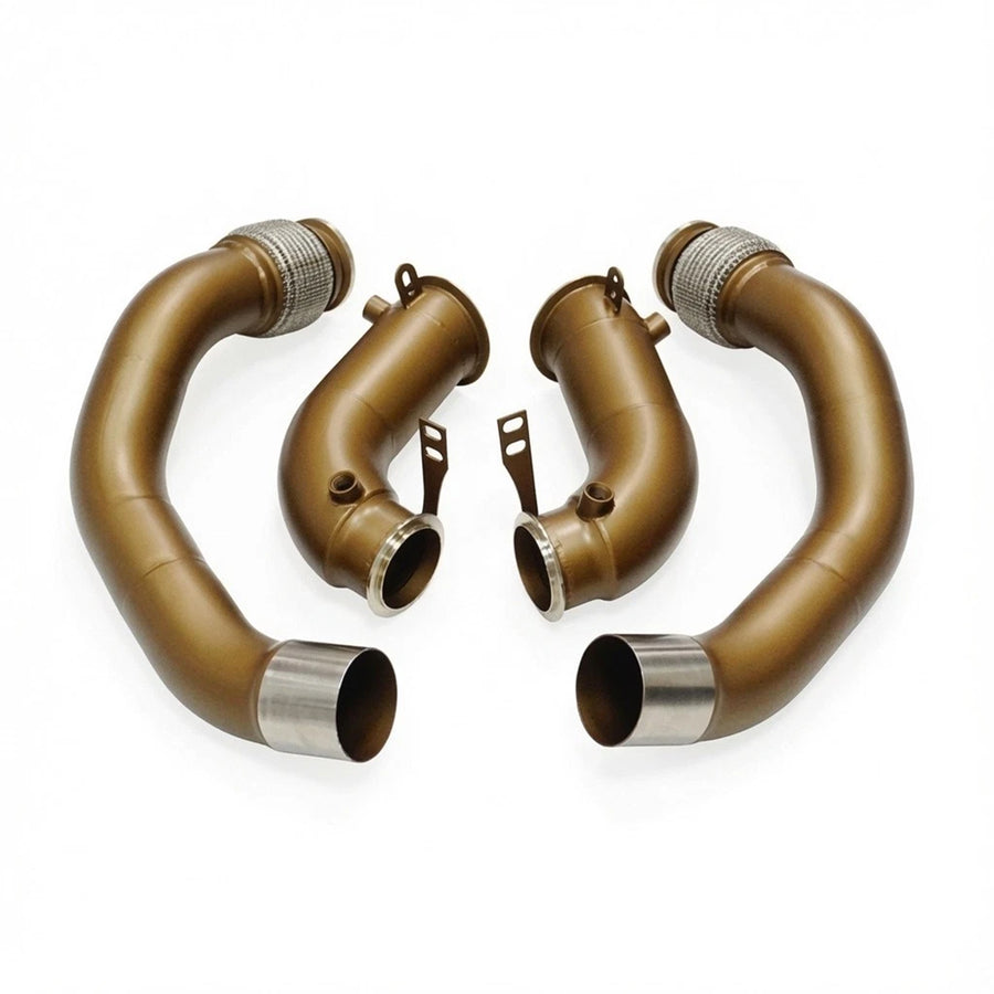 BMW S63 F90 M5 & M8 Pre-LCI Decat Downpipes Ceramic Coated (2018-2020)