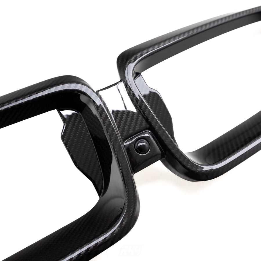 MHC+ BMW 2 Series Front Grille Surround In Gloss Pre Preg Carbon Fibre (G42 inc. M240i)