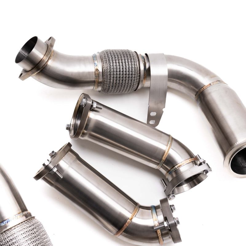 Deep Tone Industries BMW G90 & G99 M5 S68 Primary & Secondary Exhaust Catless Downpipes