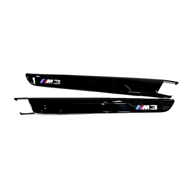 Genuine BMW F80 M3 Gloss Black Replacement Front Fender Badge Vent Trims