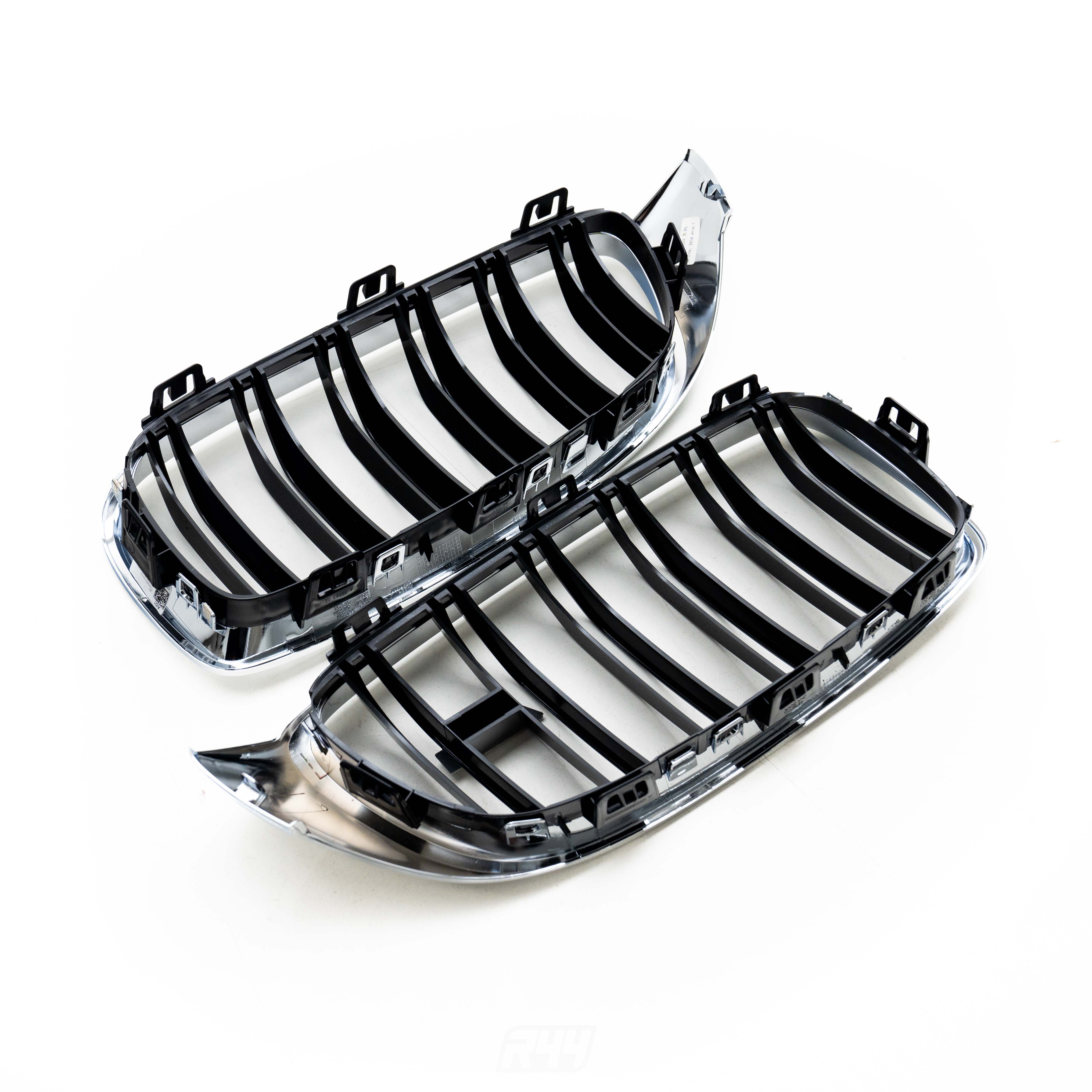 Genuine BMW F80 M3 OEM Chrome & Black Front Grilles 51138054332 & 51138056411