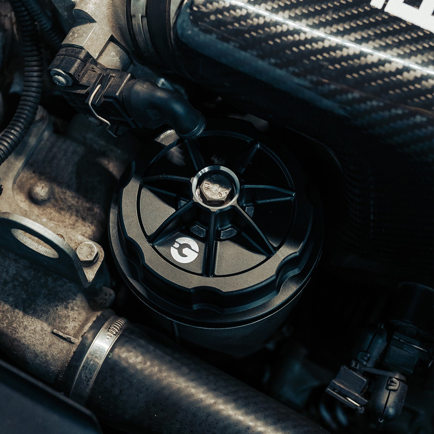GoldenWrench BMW M50, S50, S52 & S54 Engine BLACKLINE Performance Heritage Motorsport Oil Cap In Black