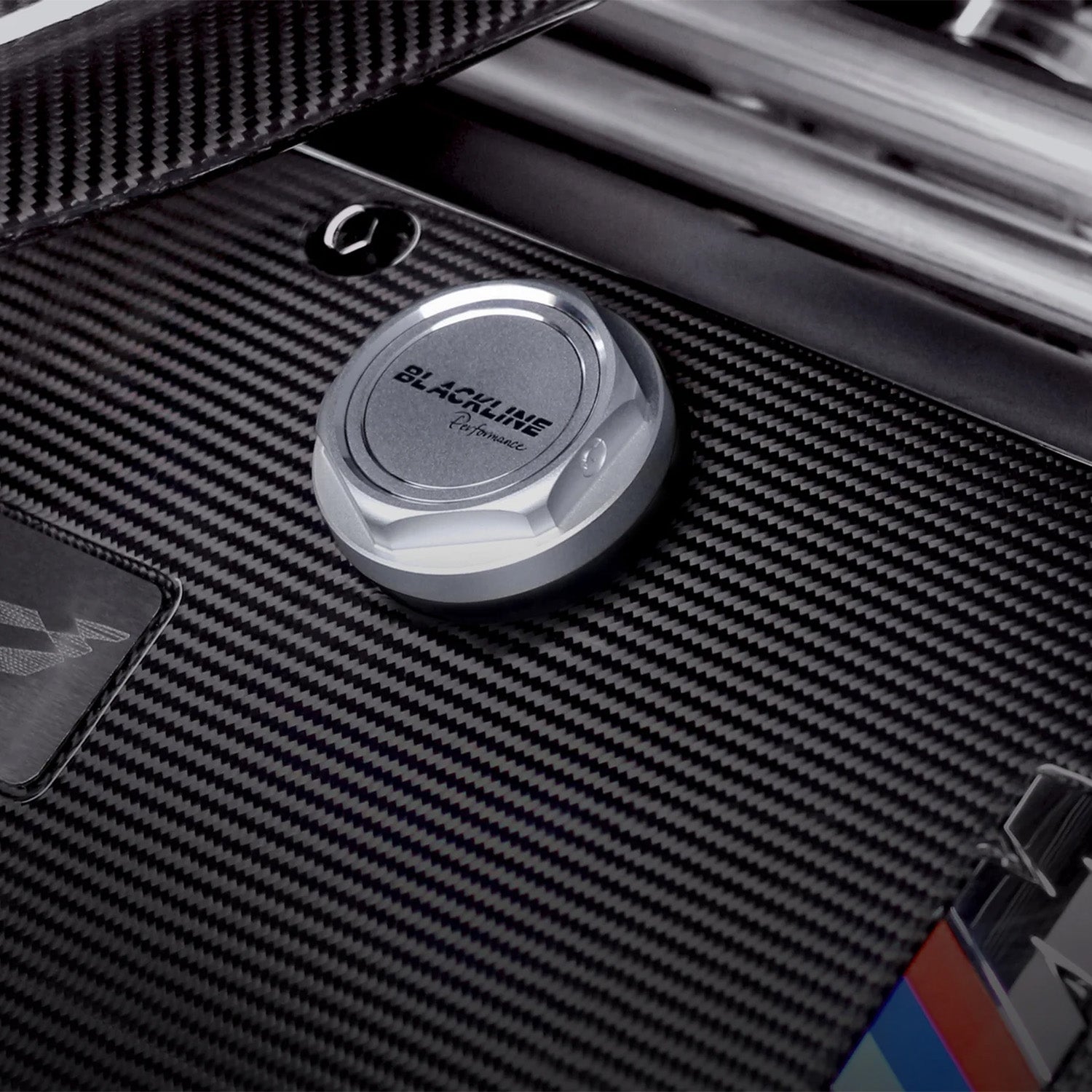 GoldenWrench BMW S54, S65 & S85 BLACKLINE Performance Heritage Motorsport Oil Cap In Silver