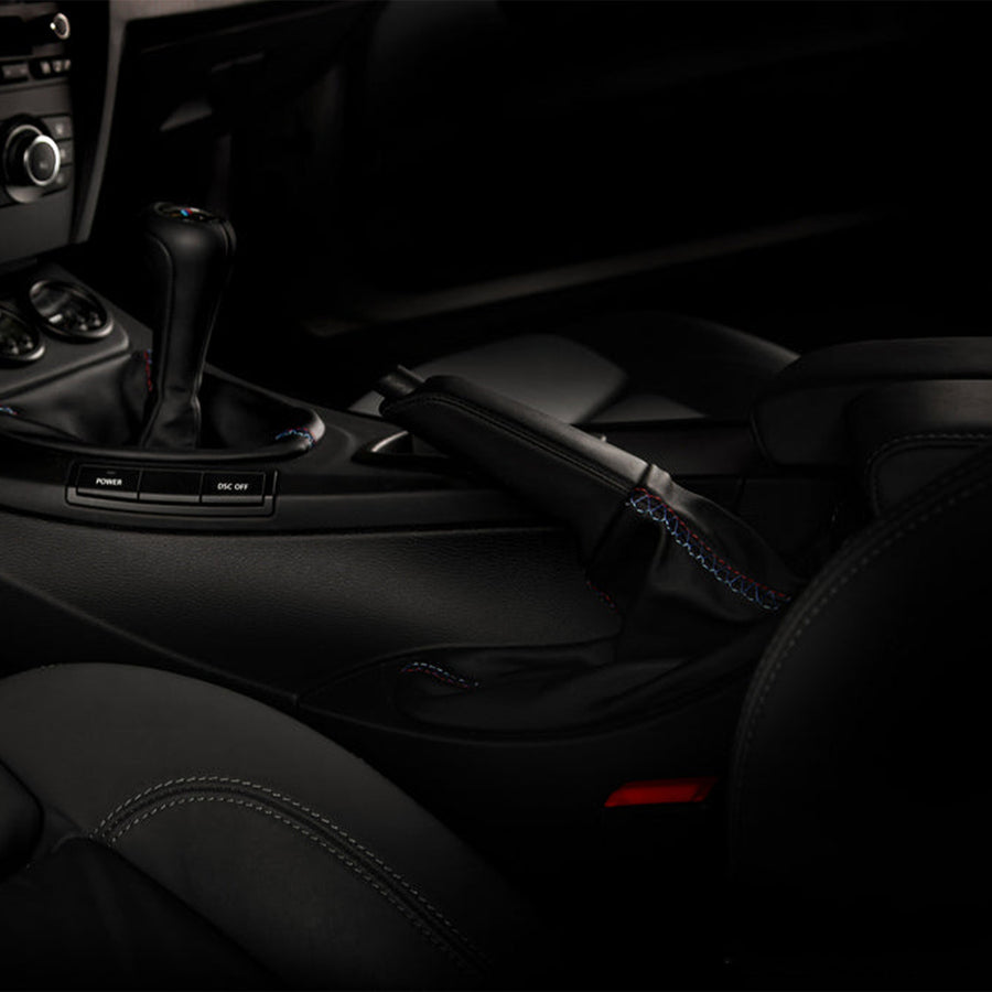 IND BMW E90, E92 & E93 M3 Custom Tri-Stitch Leather E-Brake Boot (Left-hand Drive)