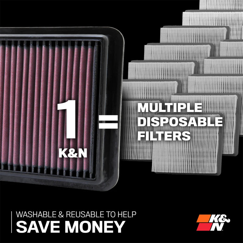 K&N Air Filter 33-3028 For BMW N57 3.0 Diesel (2011-2020)