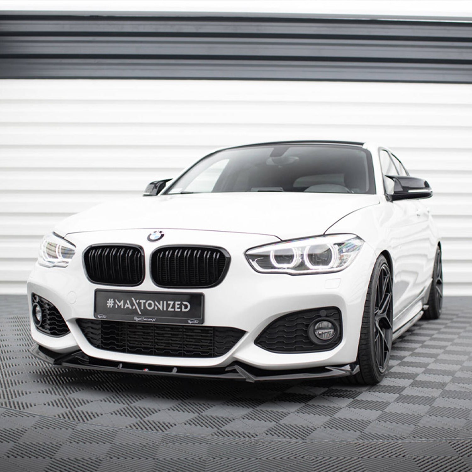 Maxton Design BMW F20 & F21 1 Series LCI V5 Front Splitter In Gloss Black