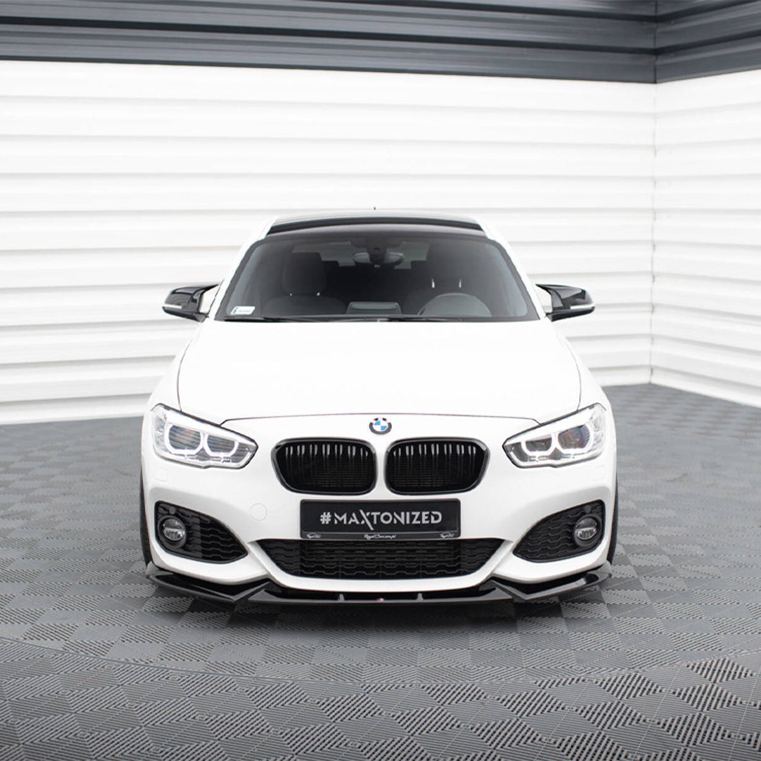 Maxton Design BMW F20 & F21 1 Series LCI V5 Front Splitter In Gloss Black
