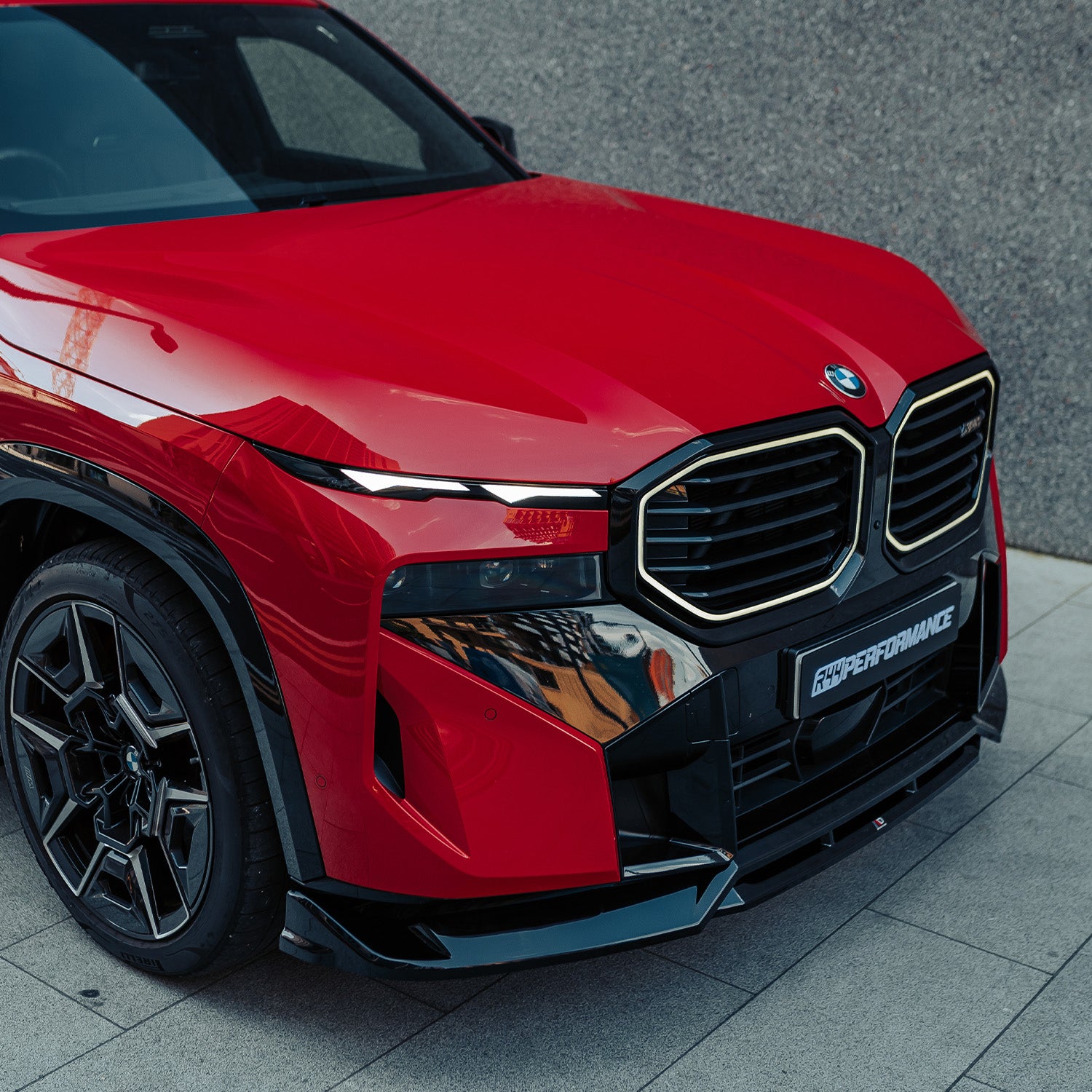 Maxton Design BMW G09 XM V1 Front Splitter In Gloss Black