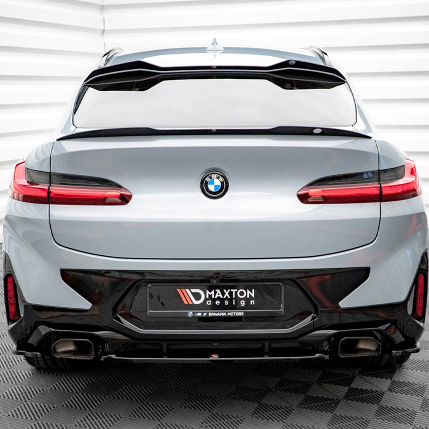 Maxton Design BMW F98 X4M & G02 X4 Pre-LCI Rear Upper Spoiler Cap In Gloss Black (2019-2021)