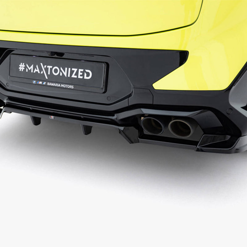 Maxton Design BMW F98 X4M LCI V1 Rear Diffuser In Gloss Black (2022+)