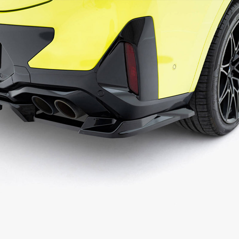 Maxton Design BMW F98 X4M LCI V1 Rear Diffuser In Gloss Black (2022+)