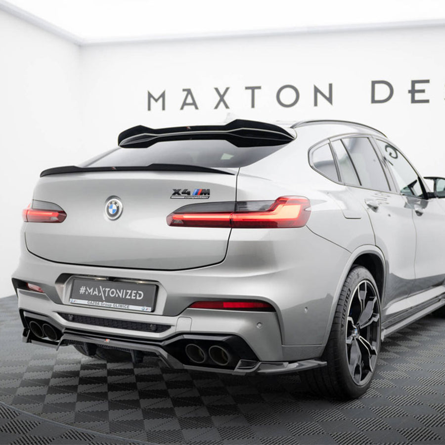 Maxton Design BMW F98 X4M Pre-LCI V1 Rear Diffuser In Gloss Black (2019-2021)