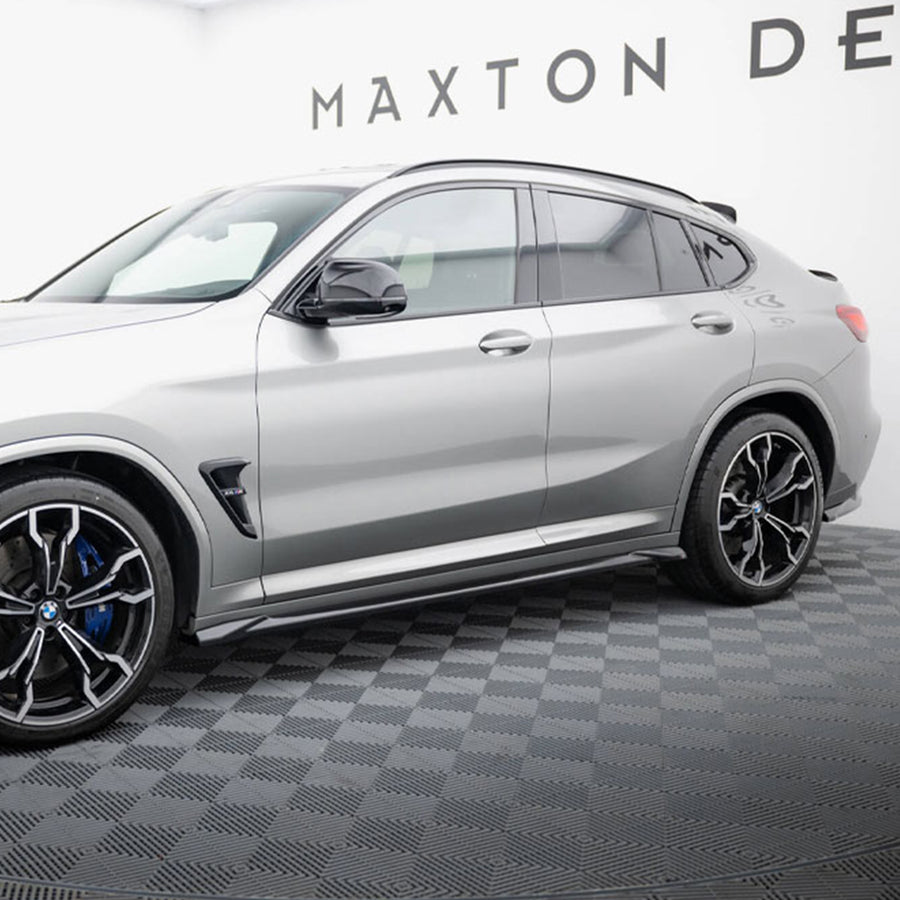 Maxton Design BMW F98 X4M Pre-LCI V1 Side Skirts In Gloss Black (2019-2021)