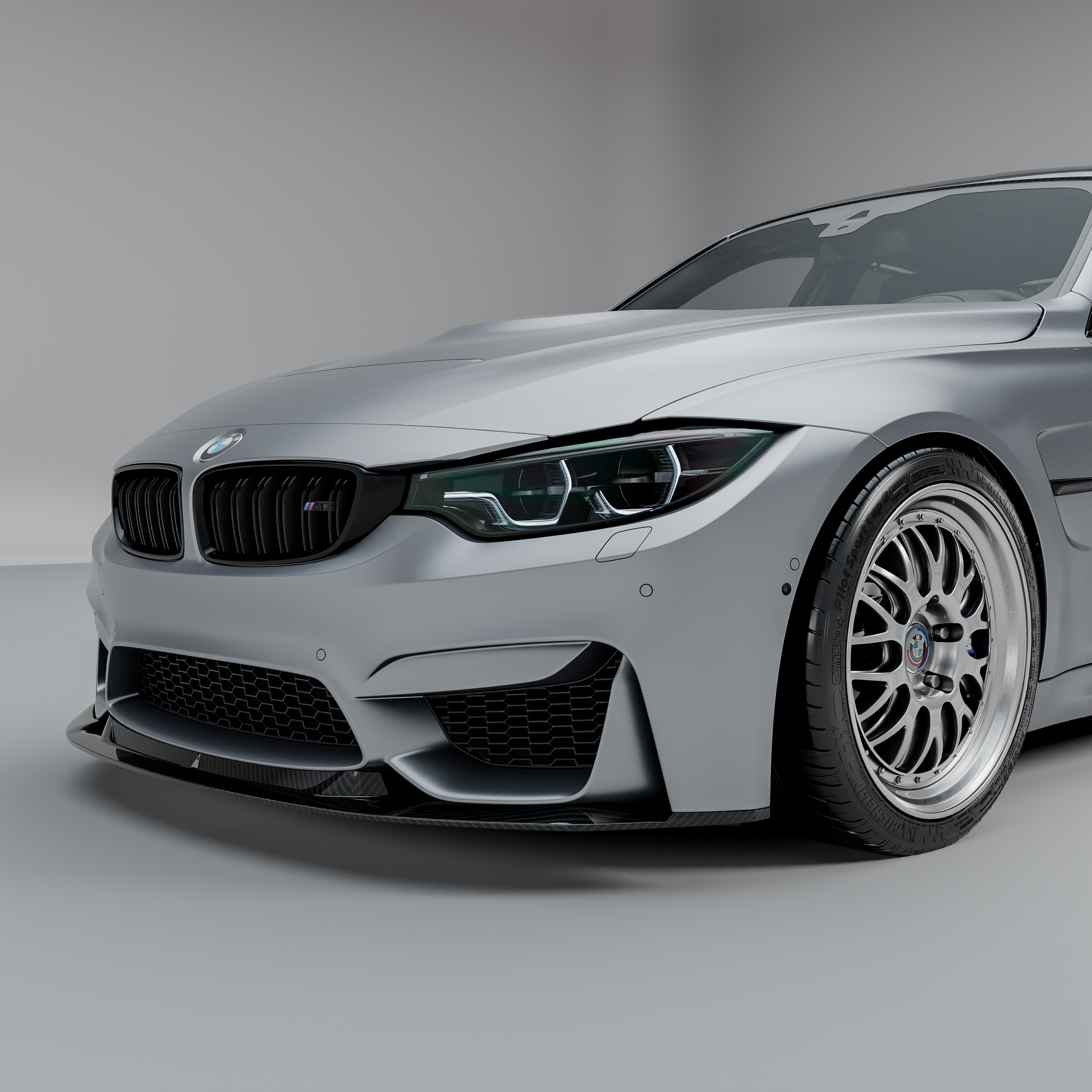 MHC+ BMW F80 M3 & F82/F83 M4 GTX Front Splitter In Pre Preg Carbon Fibre