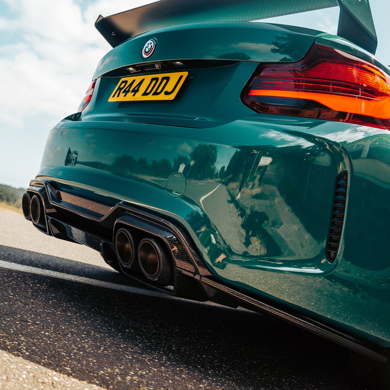MHC+ BMW F87 M2 & M2 Competition GTX Rear Diffuser Lower Undertray In Pre Preg Carbon Fibre