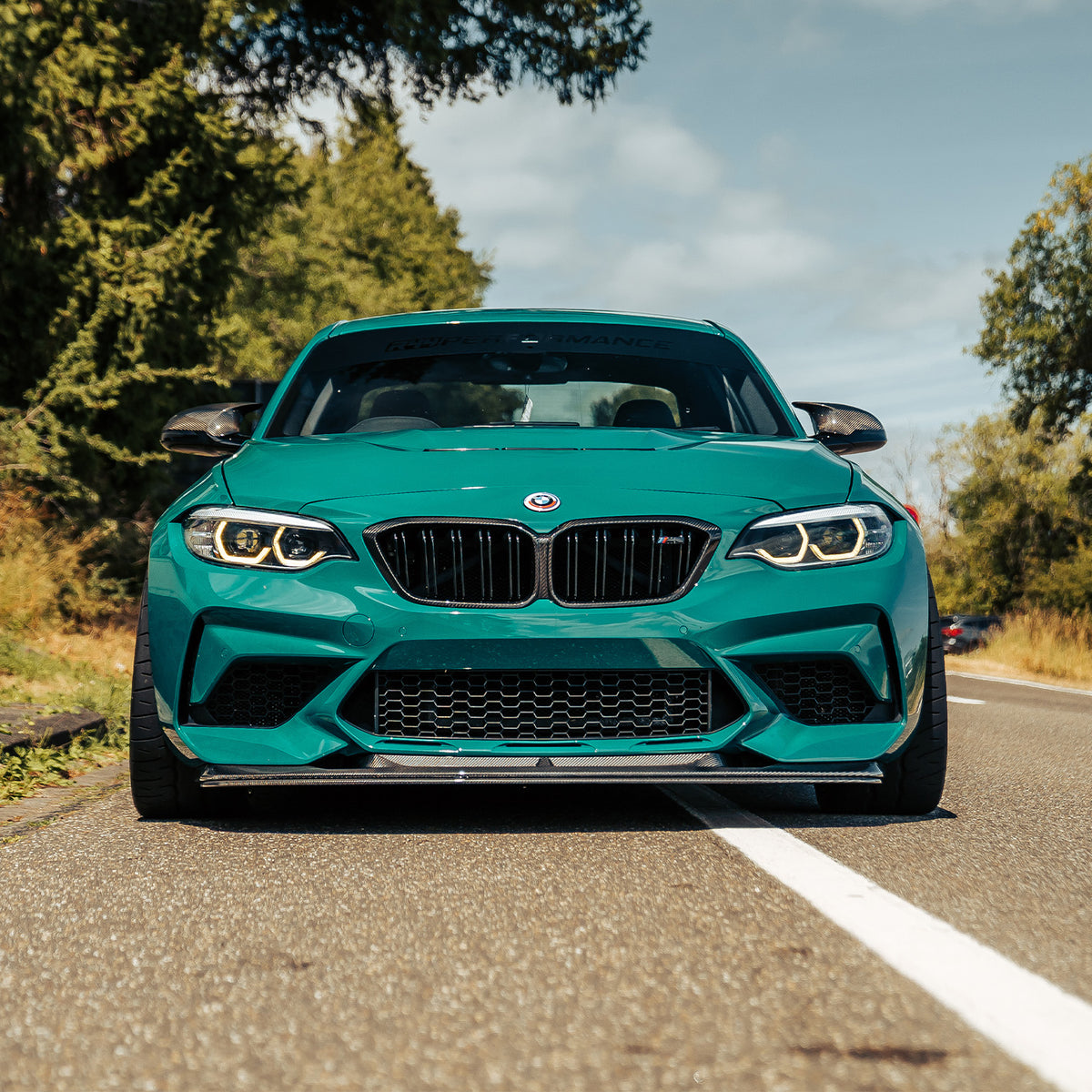MHC+ BMW F87 M2 & M2 Competition GTX Adjustable Front Aero Add On In Pre Preg Carbon Fibre