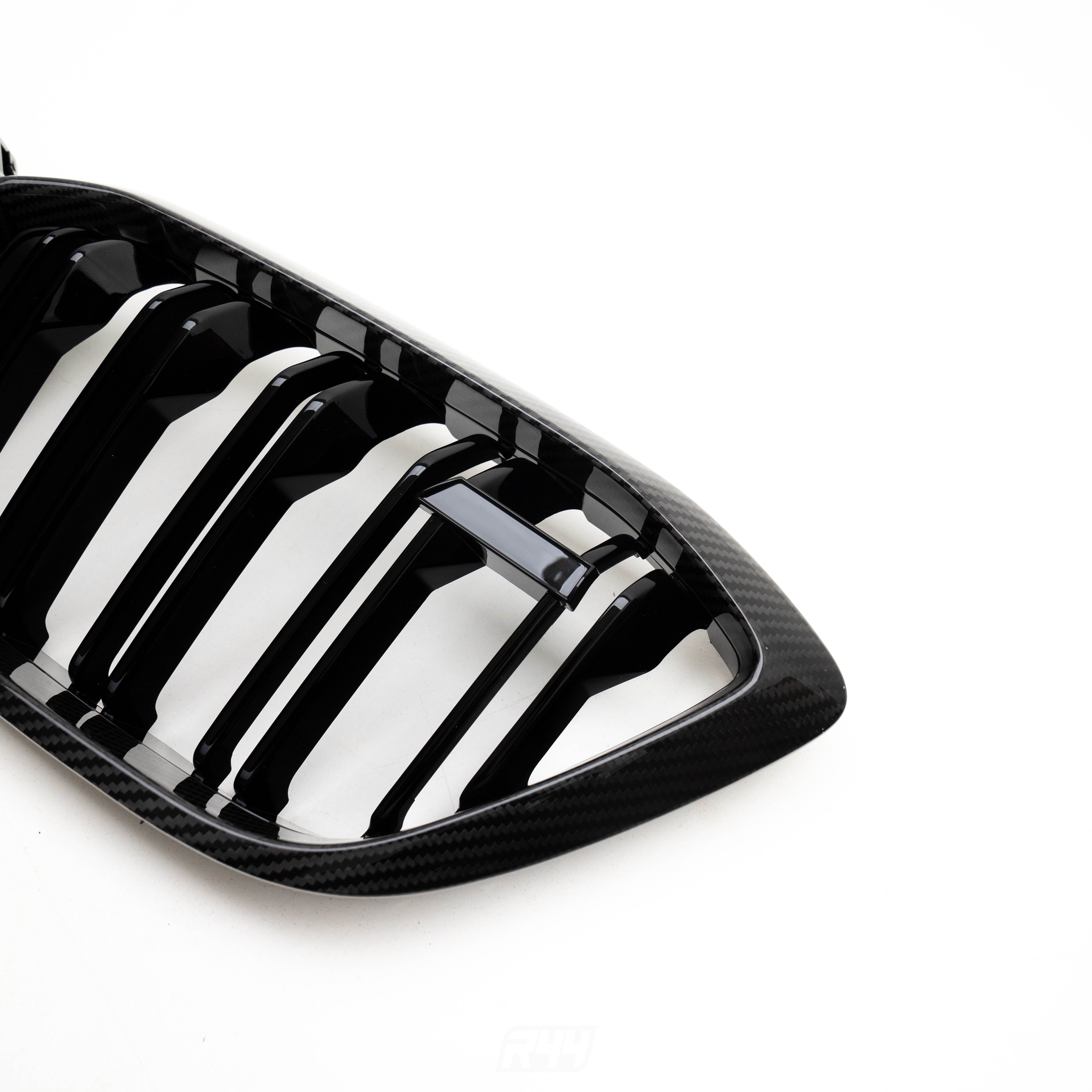 MHC+ BMW F87 M2 Competition Premium Front Grille In Pre Preg Carbon Fibre & Gloss Black (2018-2020)