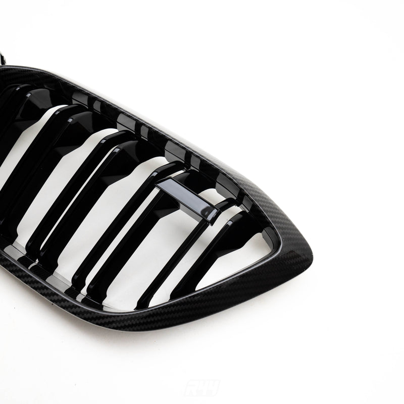 MHC+ BMW F87 M2 Competition Premium Front Grille In Pre Preg Carbon Fibre & Gloss Black (2018-2020)