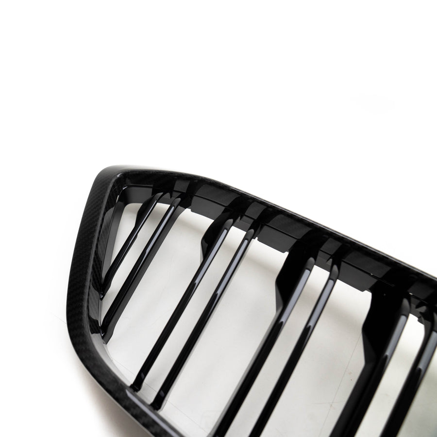 MHC+ BMW F87 M2 Competition Premium Front Grille In Pre Preg Carbon Fibre & Gloss Black (2018-2020)