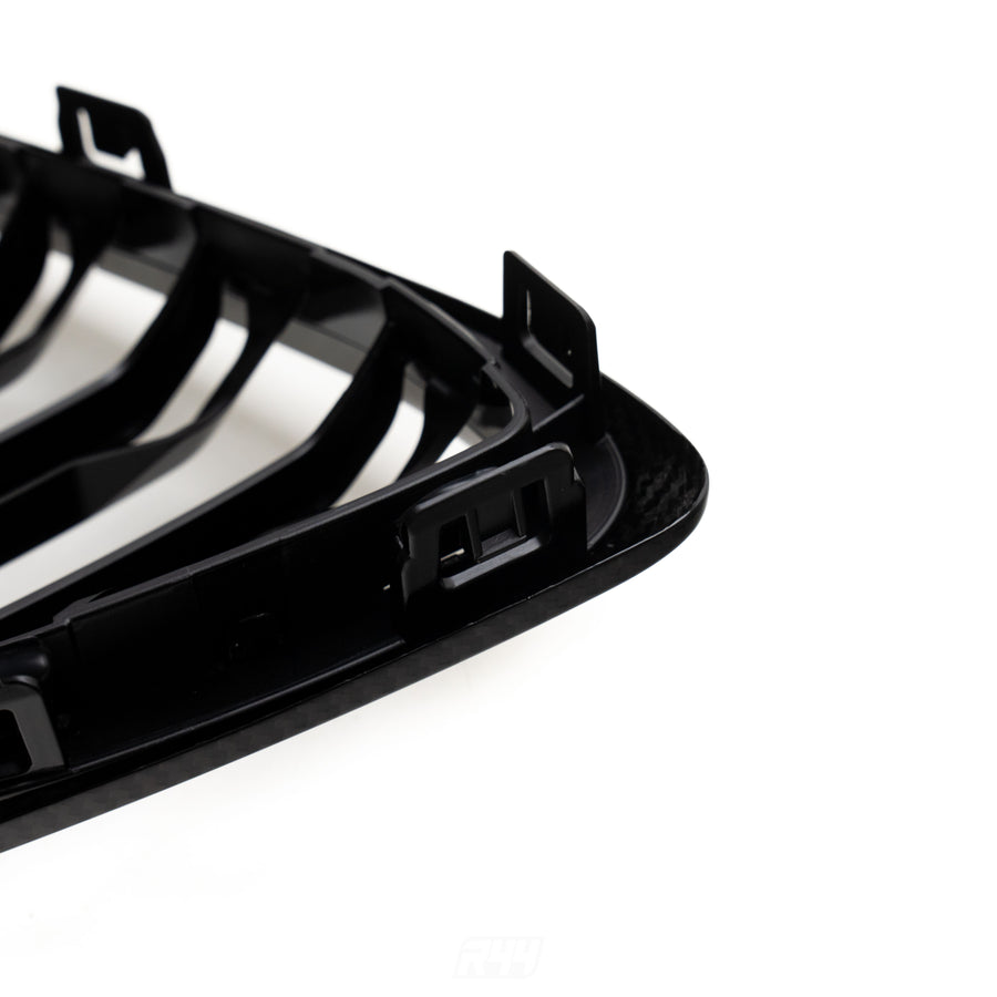 MHC+ BMW F87 M2 Competition Premium Front Grille In Pre Preg Carbon Fibre & Gloss Black (2018-2020)