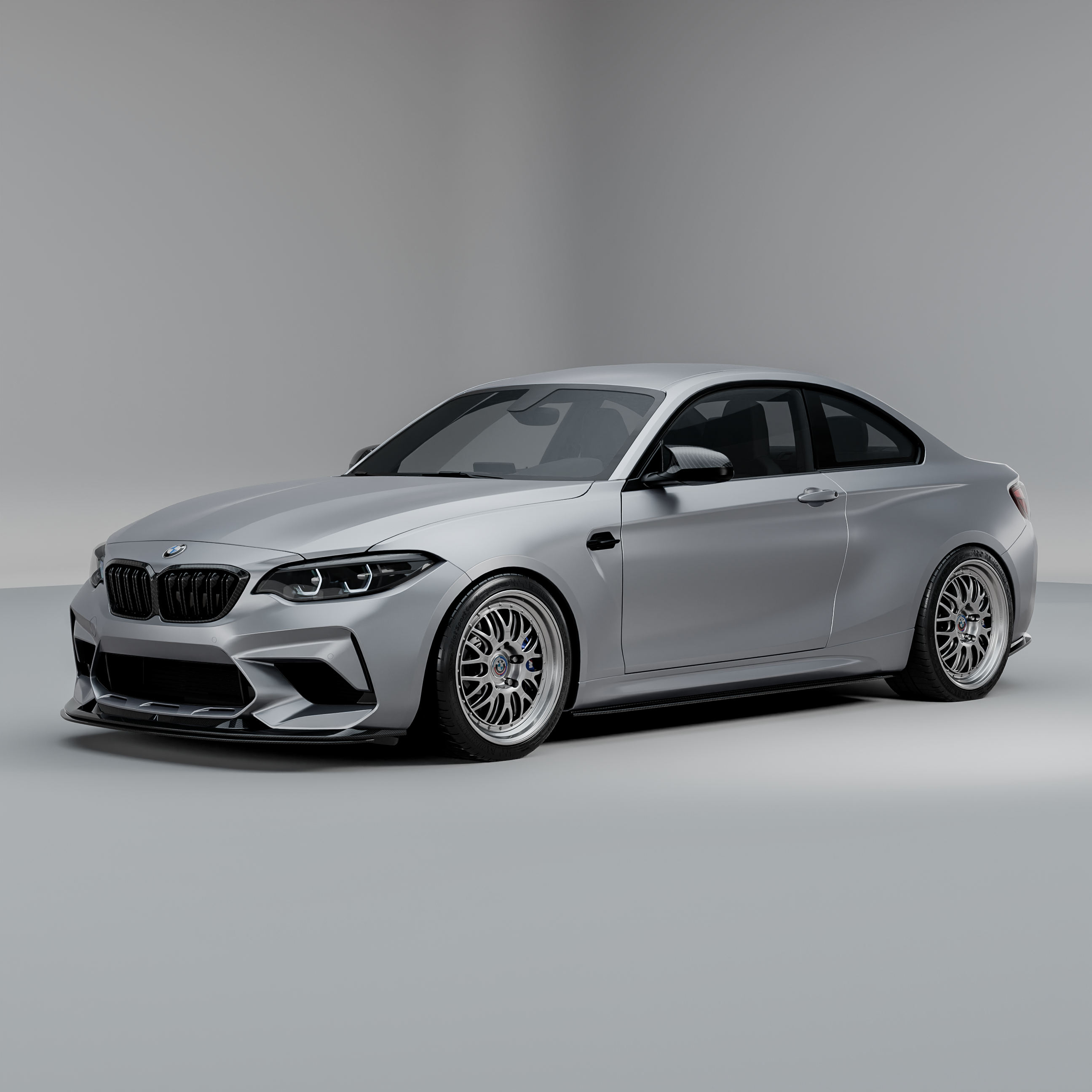 MHC+ BMW F87 M2 Competition S55 GTX Front Splitter In Pre Preg Carbon Fibre