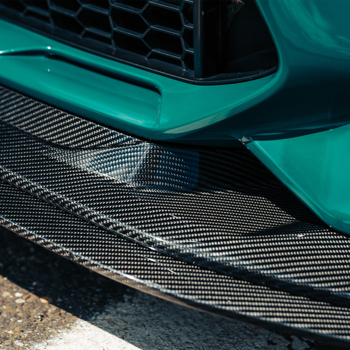 MHC+ BMW F87 M2 & M2 Competition GTX Front Splitter Adjustable Lower In Pre Preg Carbon Fibre
